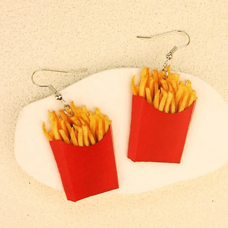 Acrylic Mini French Fries Earrings MYA-LingX005