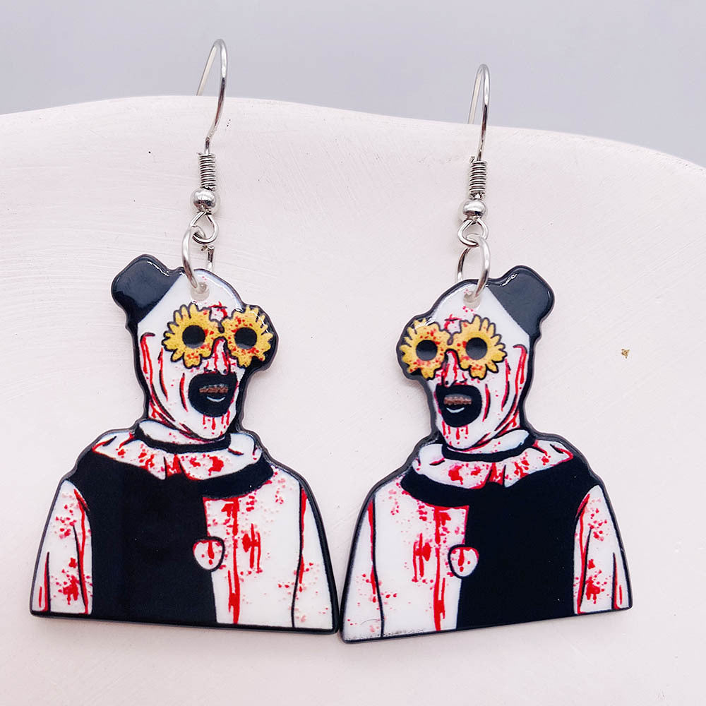 Acrylic Halloween Terror Eye Beads Ear Studs (Minimo de Compra 2) MIC-ChenY017