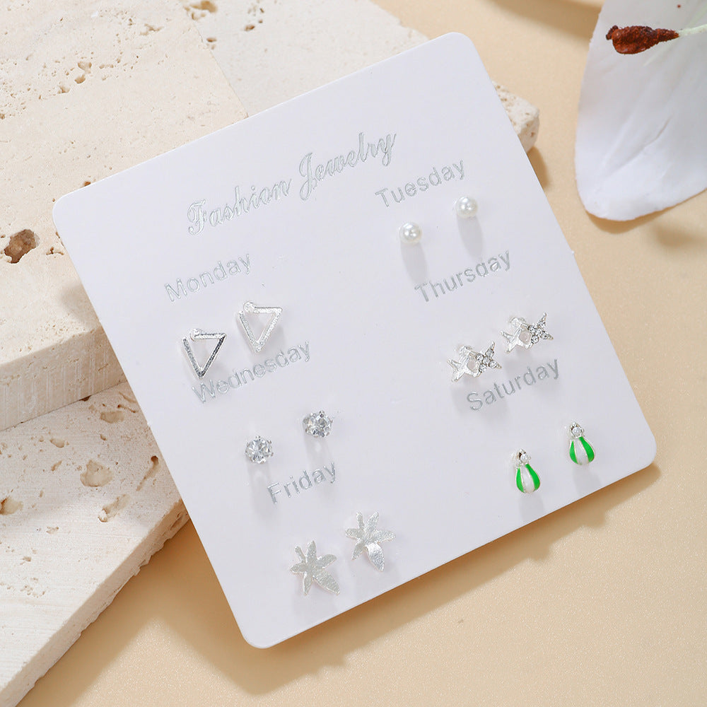 Alloy pearl bow earrings (Minimo de Compra 5) MIC-ShiY013