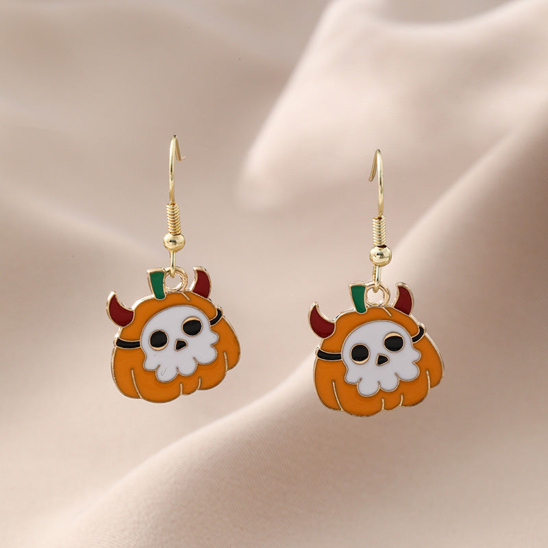 Metal Ghost Face Skeleton Earrings (Minimo de Compra 2) MIC-QingH004