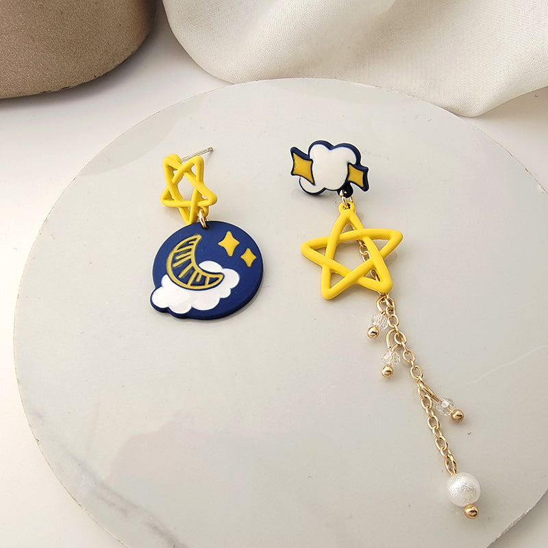 Alloy Moon Planet Earrings (Minimo de Compra 2) MIC-BLD079