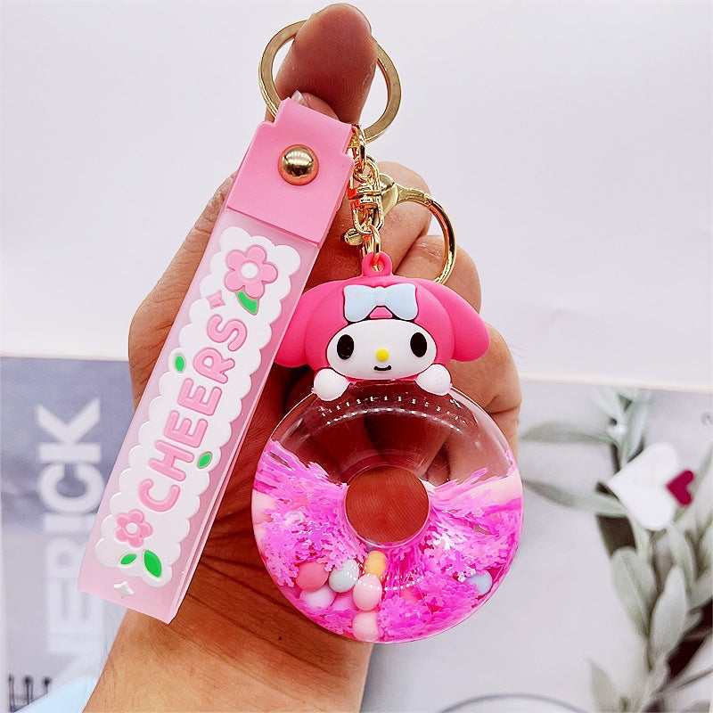 PVC cartoon floating oil keychain MYA-DMF013