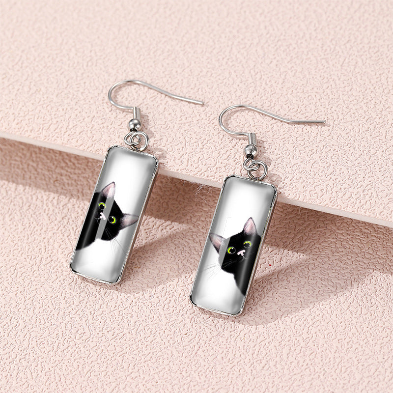 Alloy Cat Comic Style Earrings (Minimo de compra 5) MIC-XiangL063