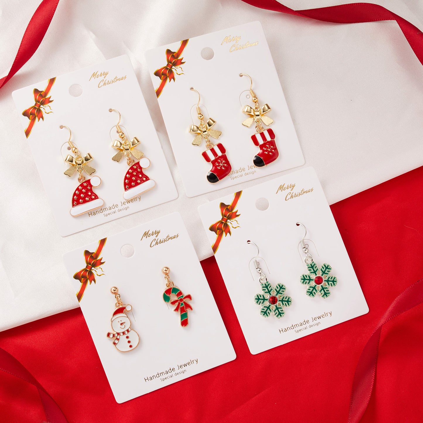 Alloy Christmas earrings (Minimo de Compra 2)  MIC-YingH003