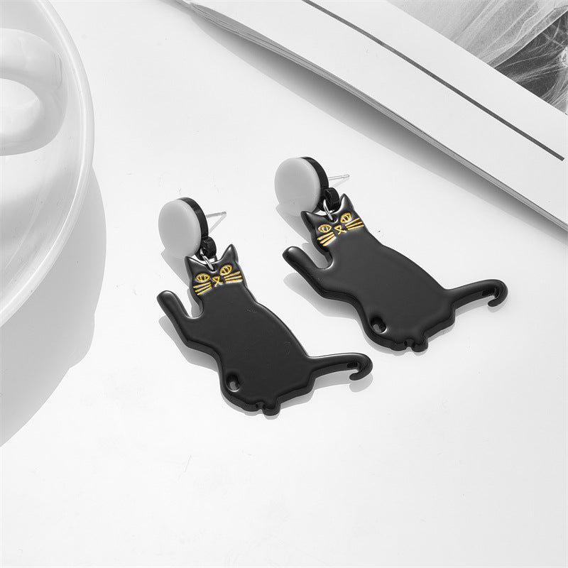 Acrylic Animal Cat Earrings MYA-XiY006