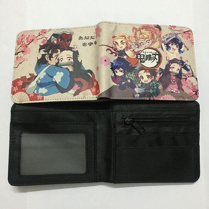 cartoon printed short PU zipper wallet （M) ChangYuan012