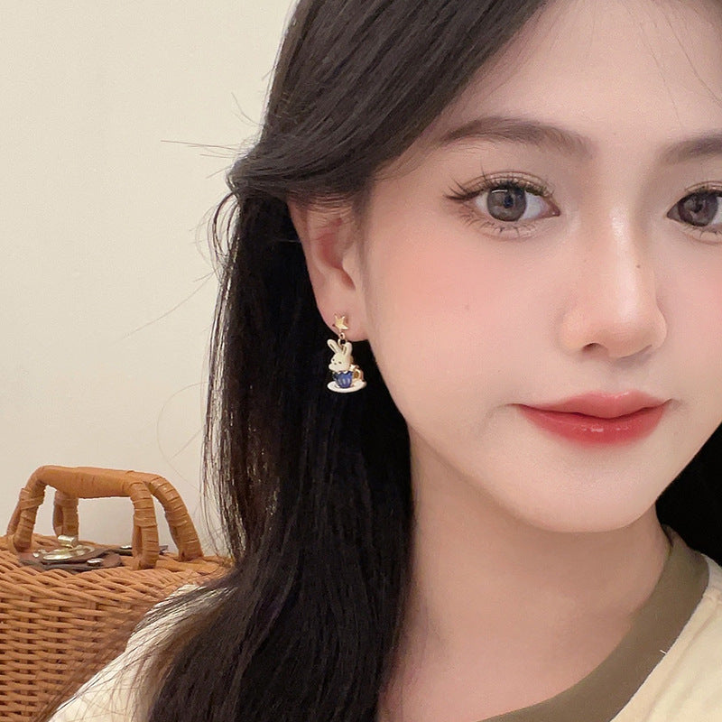 Alloy cute rabbit earrings MIC-BLD091