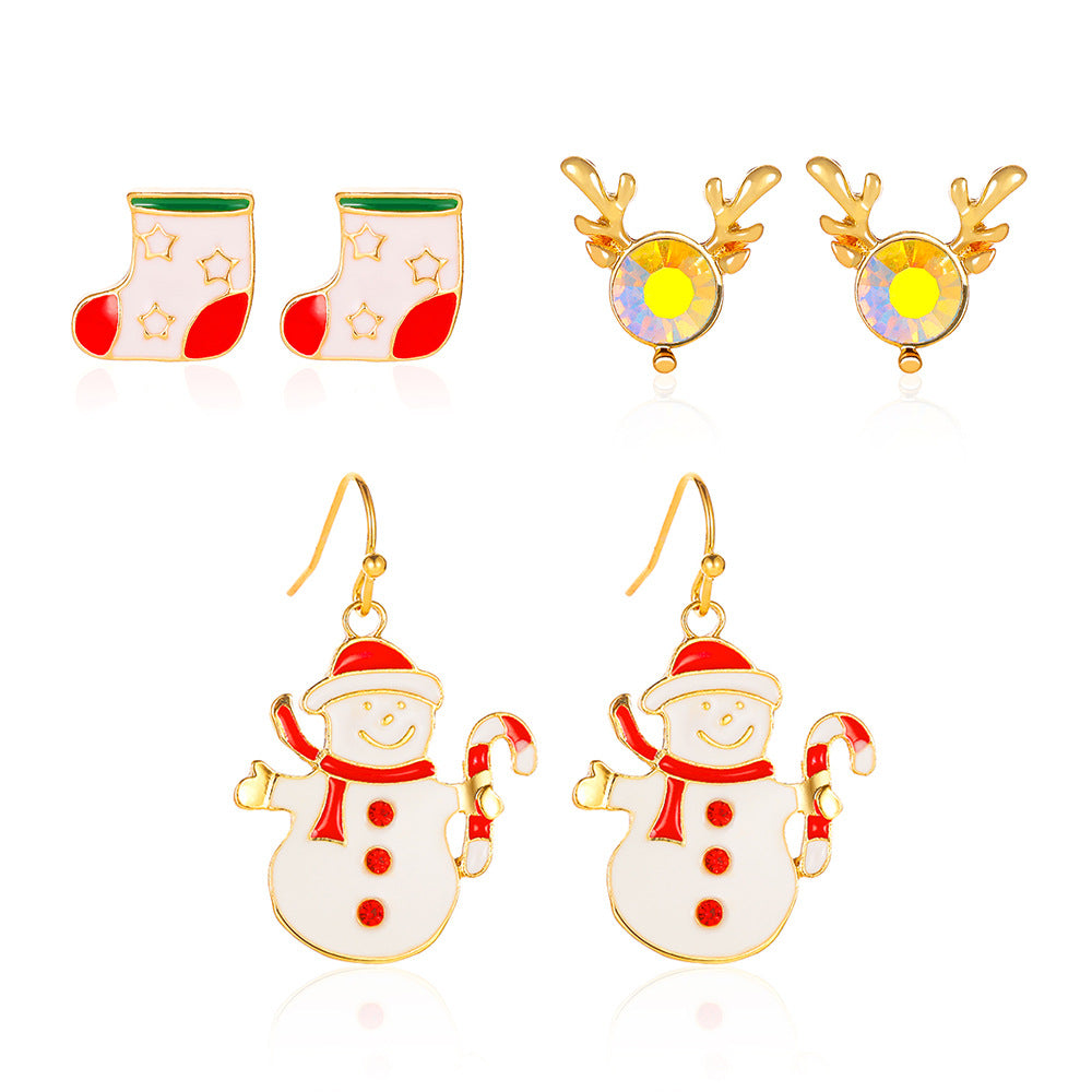 Alloy Christmas series earrings (Minimo de Compra 2) MIC-MiaoY088