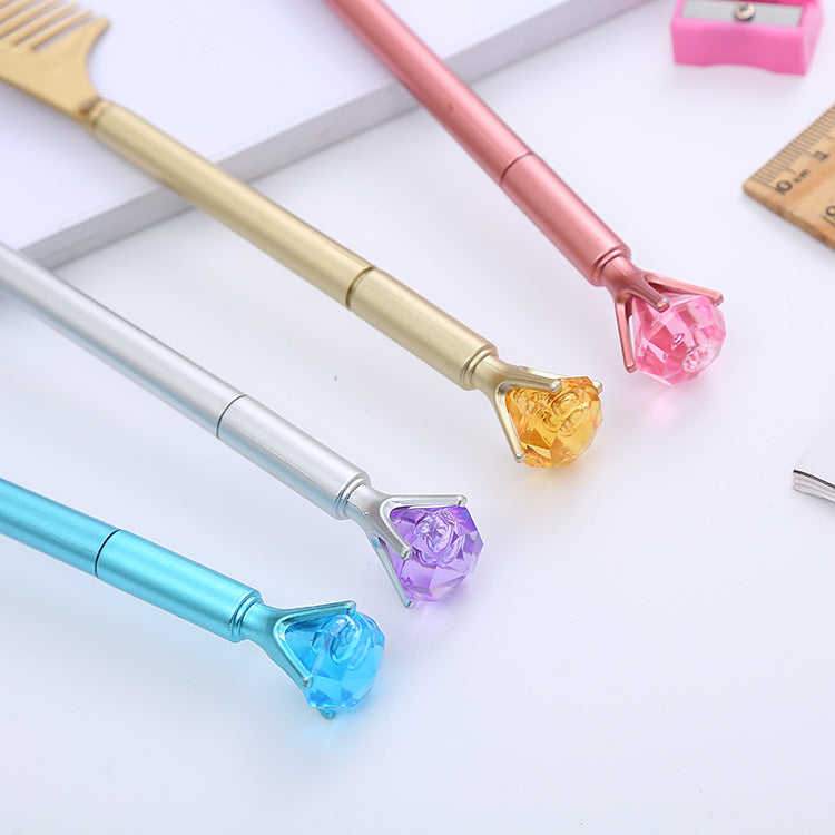 Diamond Comb Shape Plastic Ballpoint Pen Liuj014