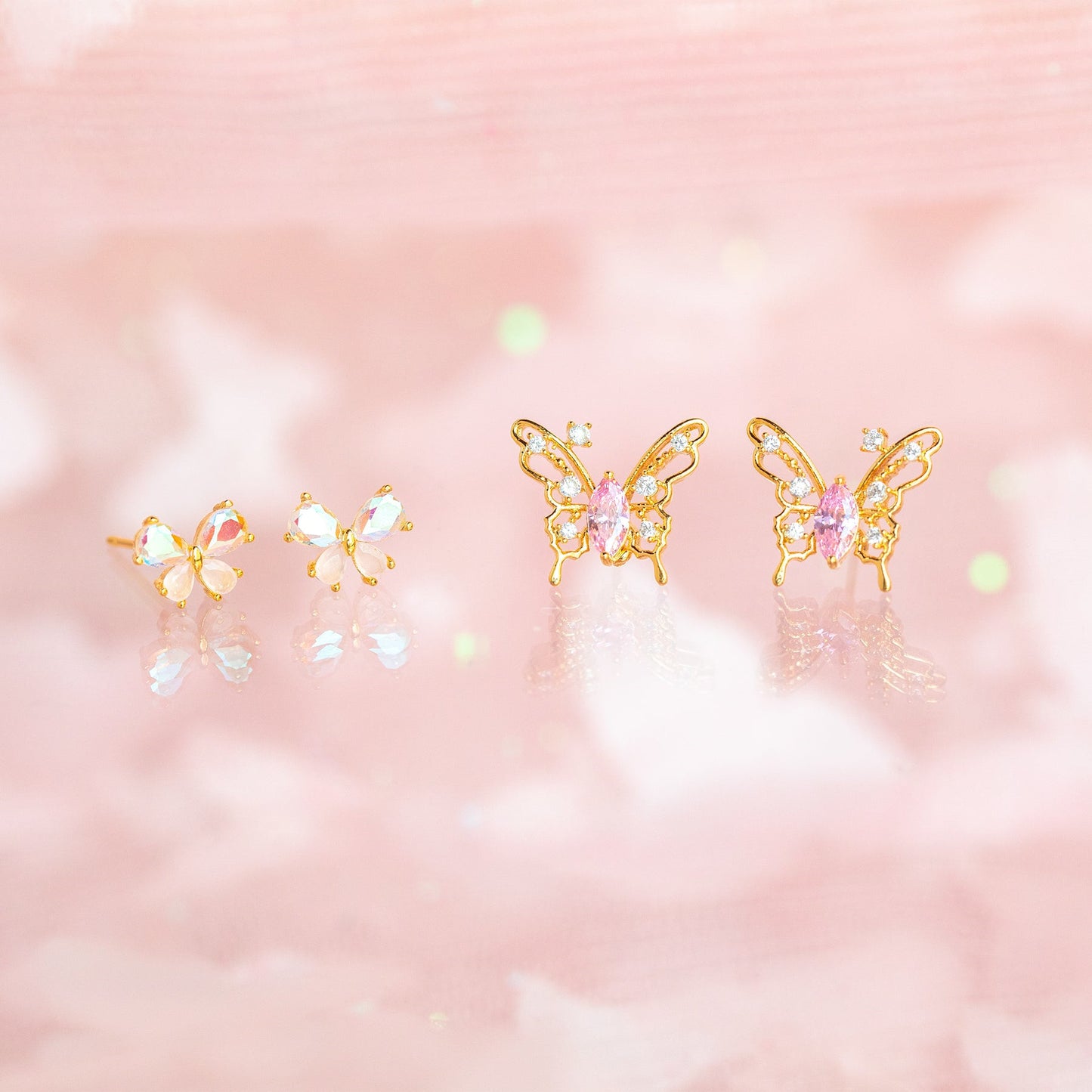 Alloy hollow butterfly earrings (Minimo de Compra 2) MIC-WuB003