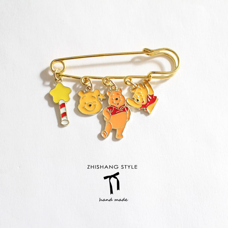 Alloy cartoon bear brooch (Minimo de Compra 2)  MIC-ZhiS043