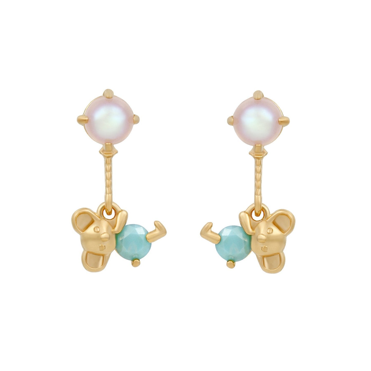 Alloy cute little bear cloud earrings (Minimo de Compra 2) MIC-WuB004