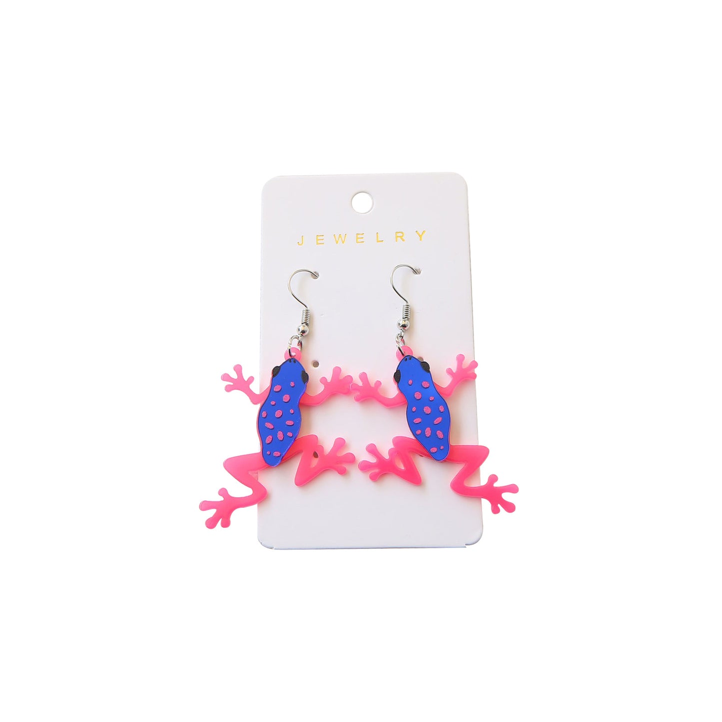 Alloy acrylic frog earrings MYA-OuG124