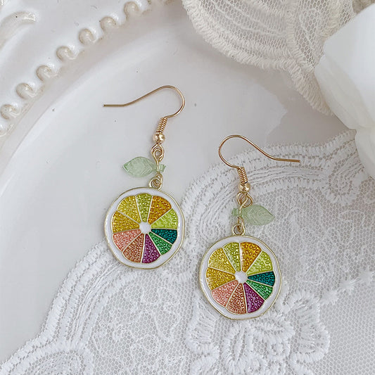 Alloy Fresh Lemon Earrings MIC-YiY008