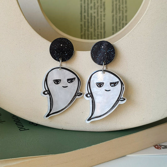 Resin Halloween Ghost Earrings MIC-JiuY028