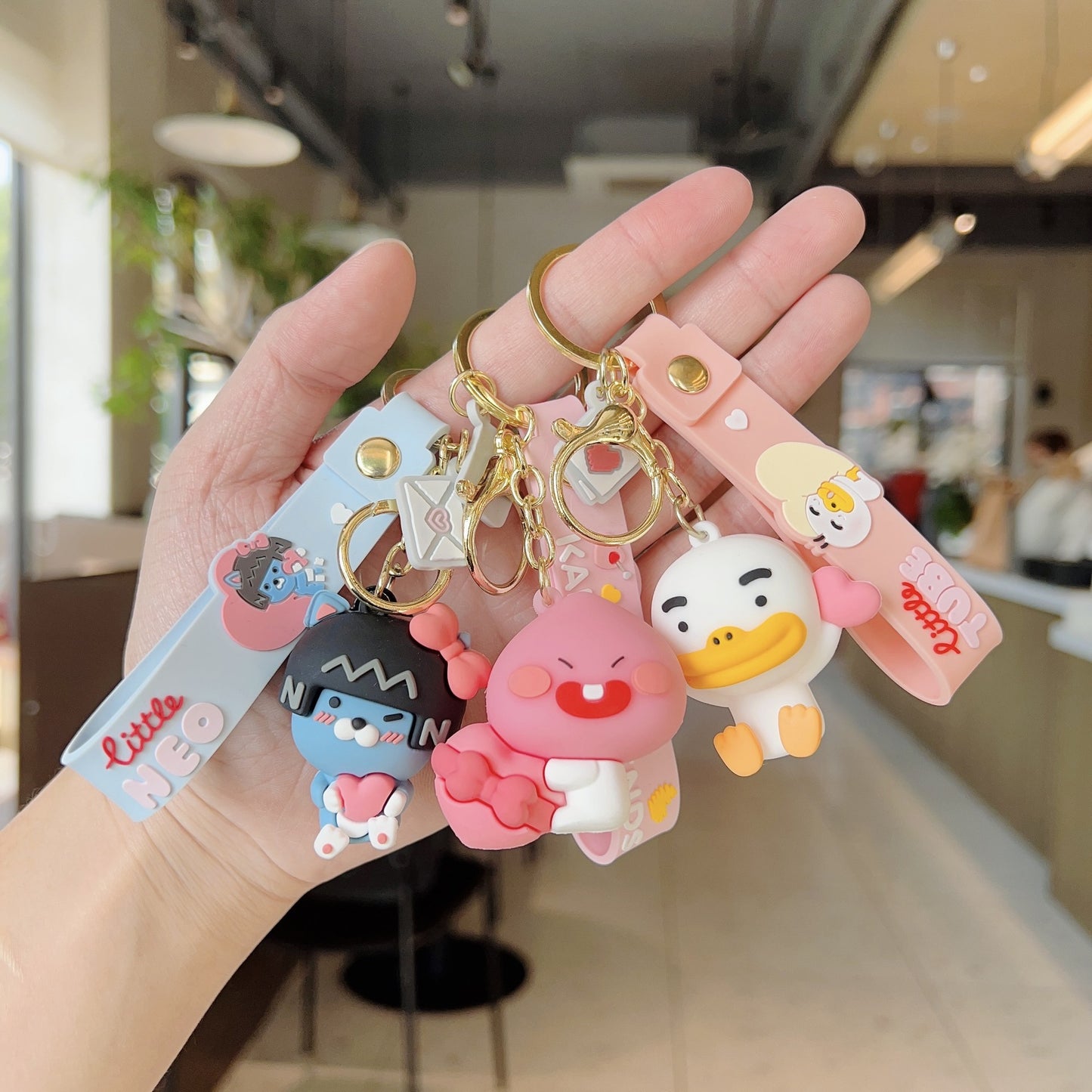 PVC cute doll teddy bear keychain (Minimo de compra 2) MYA-WenC004