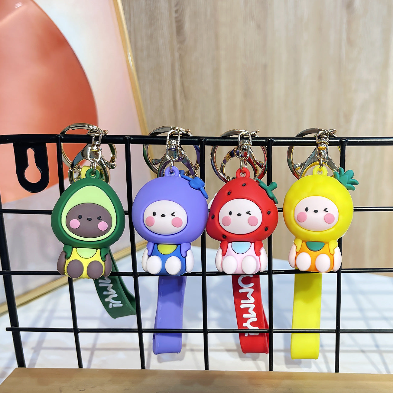 Keychains PVC Alloy Fruit Animal Cartoon(M) JKe002