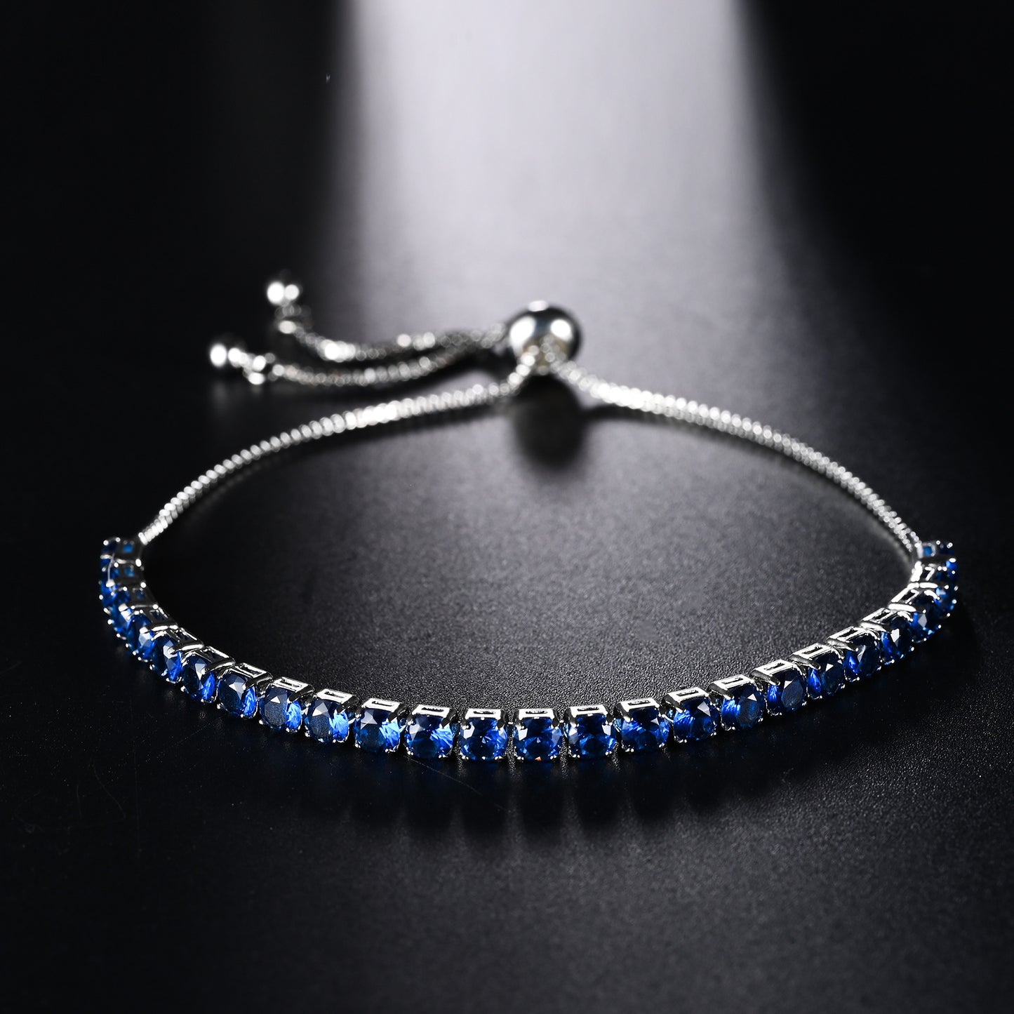 Alloy 4mm round single row full diamond bracelet (Minimo de Compra 2) MIC-LinD007