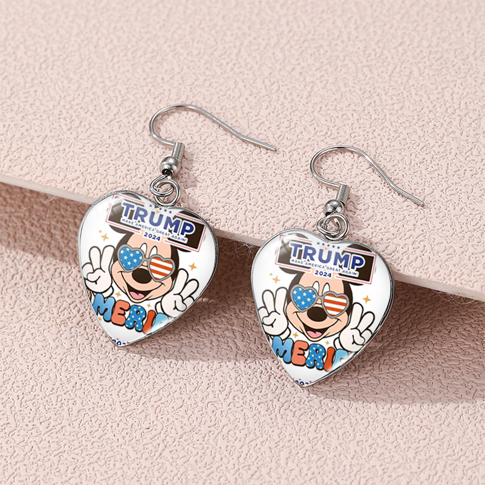 Alloy stainless steel Mickey Mouse Earrings (Minimo de compra 5) MIC-XiangL112