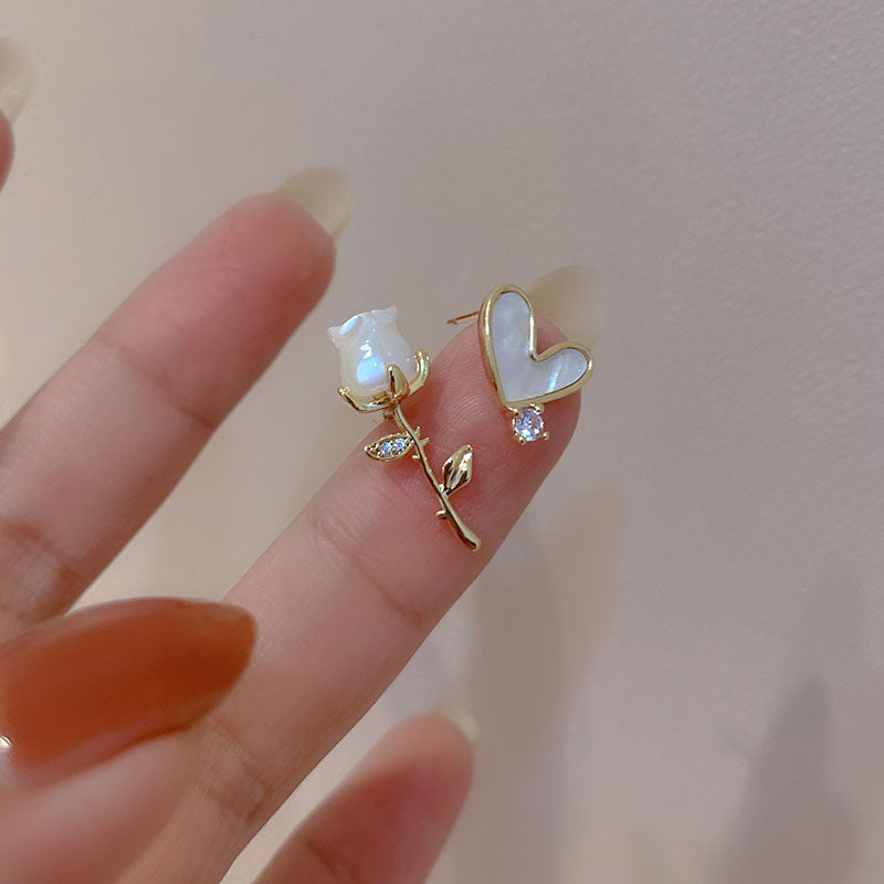 Alloy flower earrings (Minimo de Compra 2) MIC-JingX002