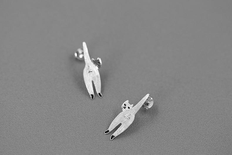 Acrylic cute funny cat earrings MIC-LingX006