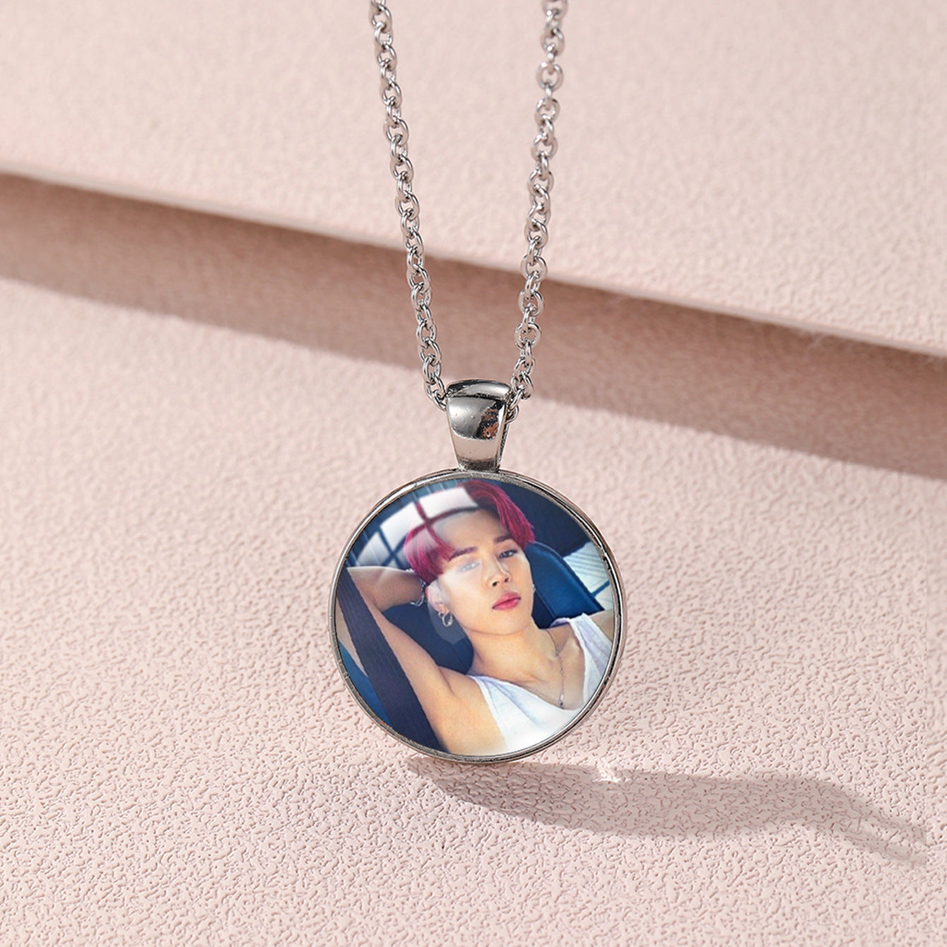 Alloy Time Gem Round Necklace MYA-XiangL030