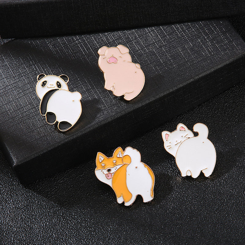 Alloy cute pouting animal brooch MIC-QiSen020