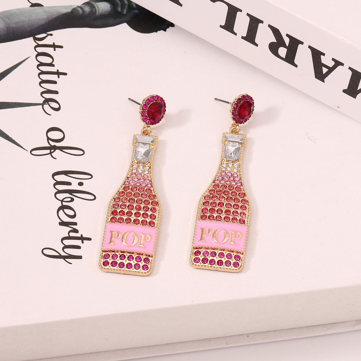 Alloy Cute Wine Bottle Earrings MIC-YueL019