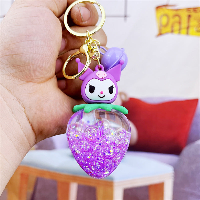 PVC cartoon wind chime oil in keychain MIC-DMF003