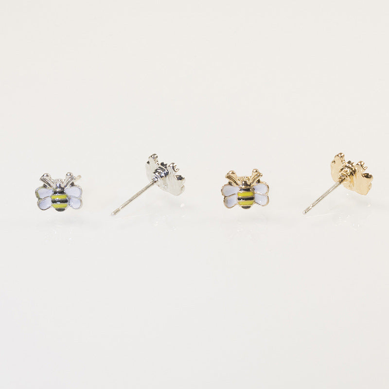 Alloy oil dripping bee earrings Minimo de compra 2 MIC-ZhongB006