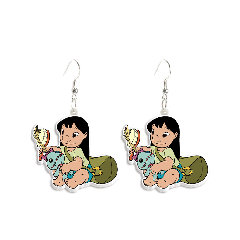 Alloy cartoon cute earrings (Minimo de Compra 2) MIC-ZhaoH002