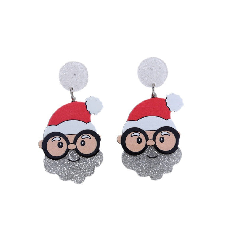 Alloy New Christmas Elk Snowflake Earrings (Minimo de Compra 2) MIC-DuA068