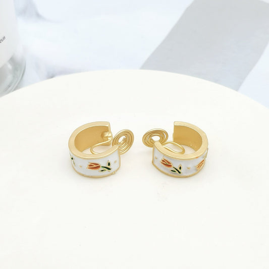 Tulip Flower Stud Earrings MIC-YKT008