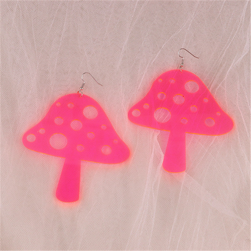 Acrylic Fluorescent Alien Earrings MIC-ChouD015