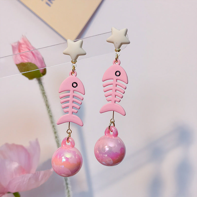 Alloy macaron pink earrings (Minimo de Compra 5) MIC-JiuY062