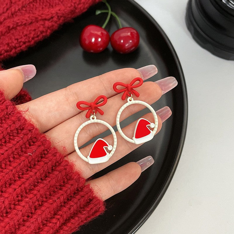 Alloy Christmas series cartoon earrings (Minimo de Compra 3)  MIC-AiY002