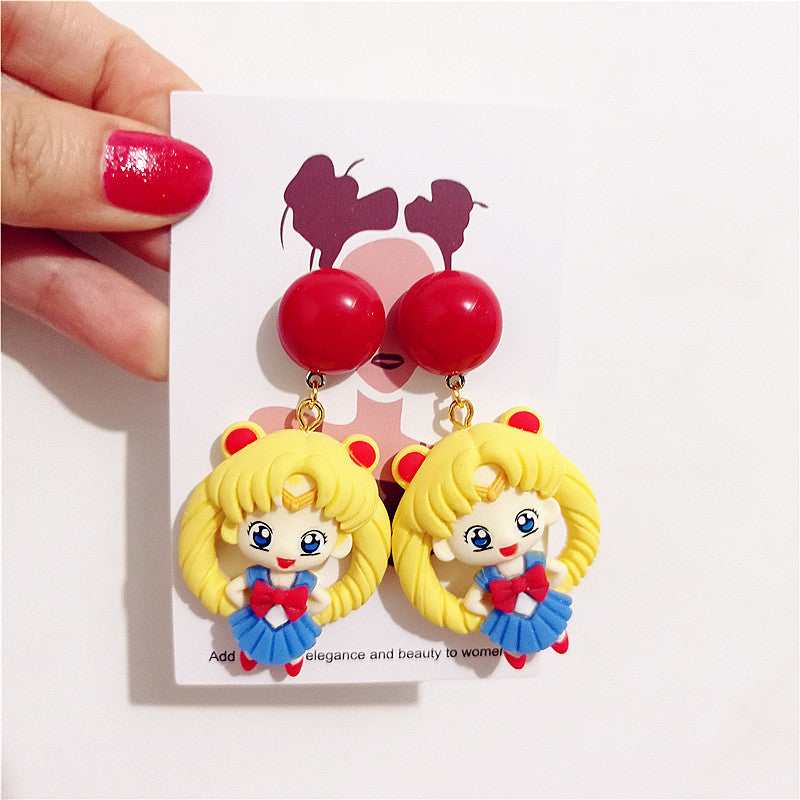 Resin Fashion Cartoon Earrings MYA-BXX014