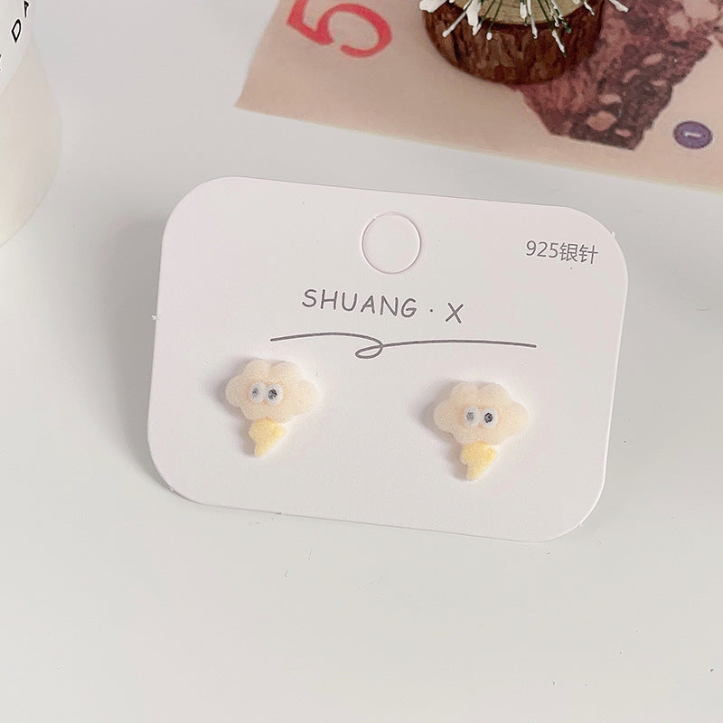 Acrylic flocked cute earrings (Minimo de Compra 2) MYA-ShuangX032