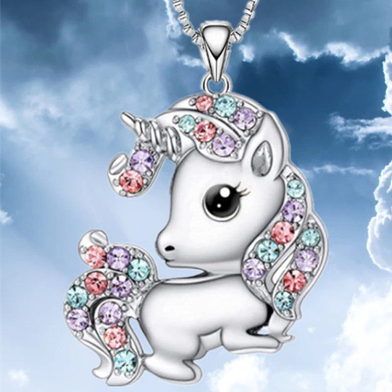 Unicorn necklace Minimum order quantity ≥ 2 MIC-JunZ003