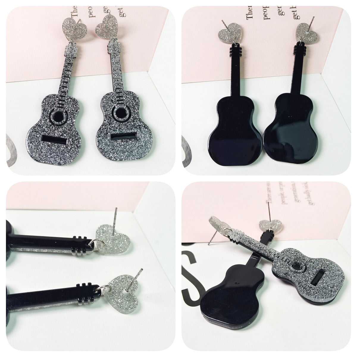 Alloy classical guitar earrings MIC-JiaY022