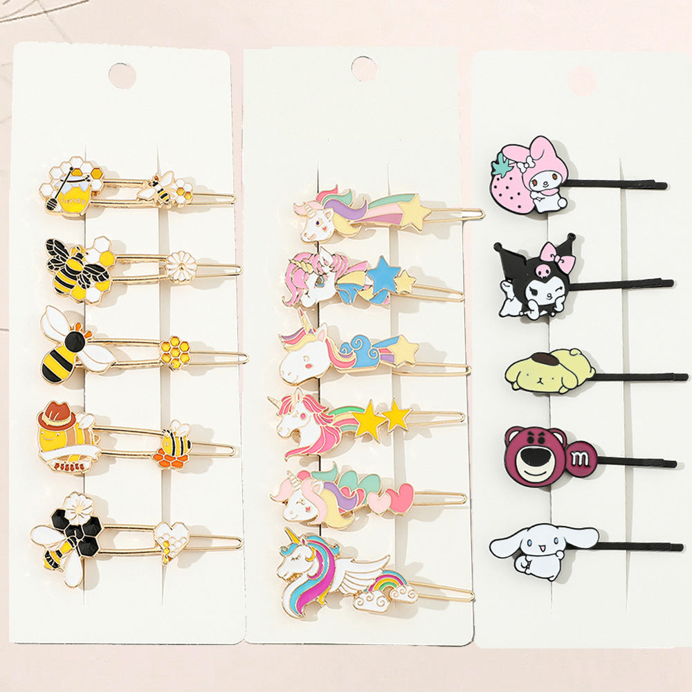 Alloy Cute Bee One Line Hair Clip (Minimo de compra 2) MIC-YunX011