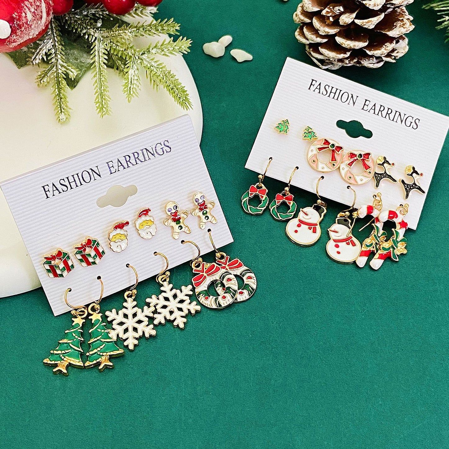 Alloy Christmas Bell Elk Earrings (Minimo de Compra 2) MYA-MiaoY094