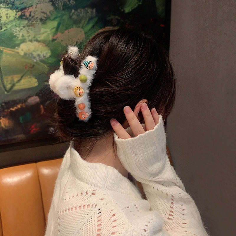 Plush cartoon cute hair clip (Minimo de compra 2) MIC-MiaoD002