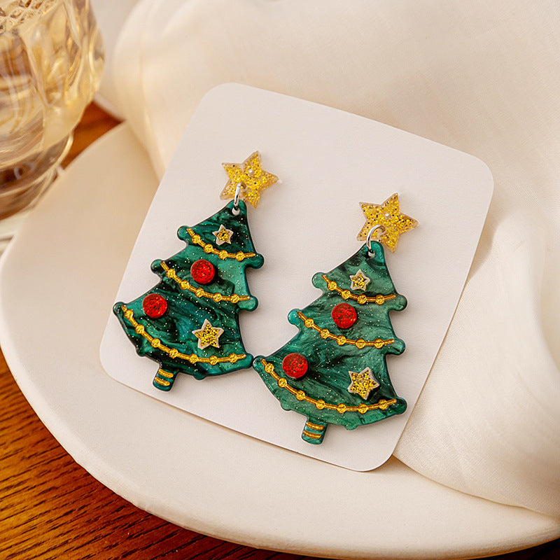 Alloy Christmas Snowman Earrings (Minimo de Compra 2) MIC-MDD103