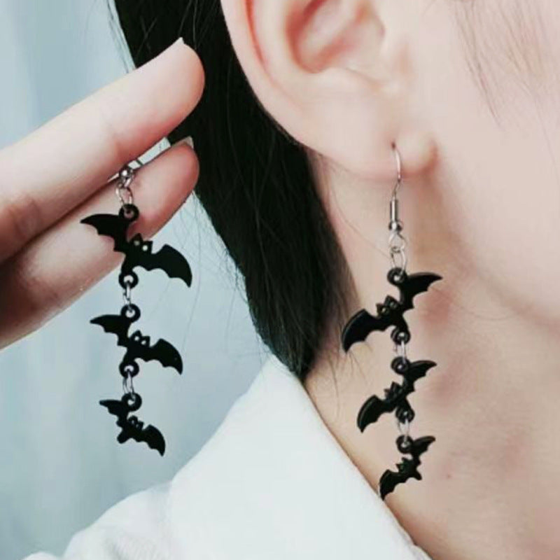 Acrylic Halloween Bat earrings (Minimo de Compra 2) MYA-DuA038