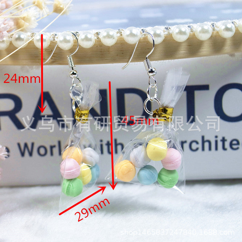 Resin Mini Bear Bag Earrings (Minimo de Compra 2) MIC-YouY024