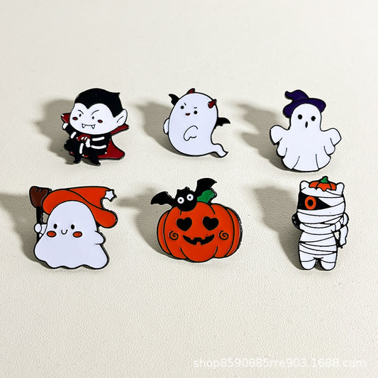 Alloy Halloween Ghost pumpkin brooch (Minimo de compra 6) MIC-ShengM003