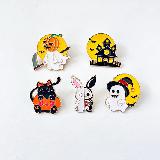 Alloy Halloween Funny pumpkin brooch (Minimo de compra 6) MIC-ShengM005