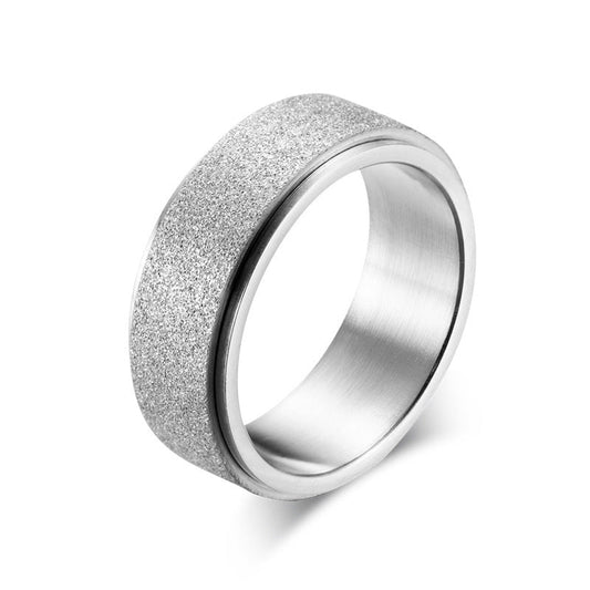 Titanium steel frosted couple ring  Minimum order quantity ≥ 2 MIC-QianF004