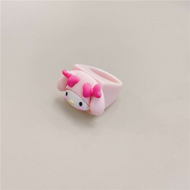 Resin Colored Children's Fun Cartoon Ring MIC-WWHM032